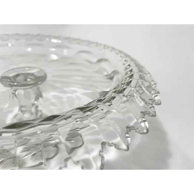 19th Century Crystal Footed Turnover Bowl For Sale - Image 6 of 9