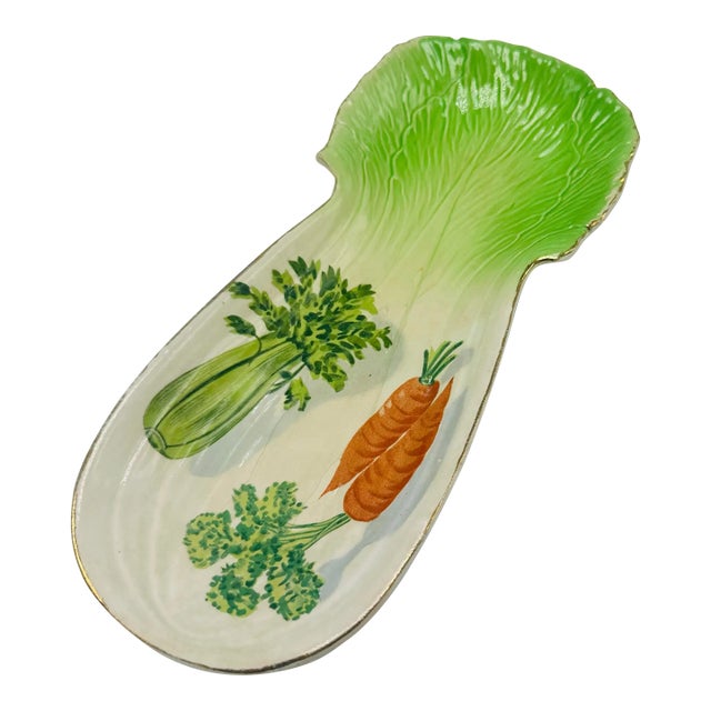 Vintage Ceramic Vegetable Serving Dish For Sale