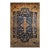 Vintage Turkish Oushak Area Rug, Wool Pile, Royal Blue & Tan, 1900s, 5' x 7' For Sale