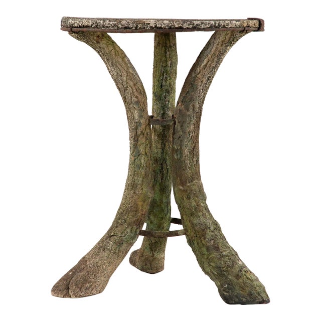 Faux Bois Reconstituted Stone Table, Scotland Early 20th C. For Sale