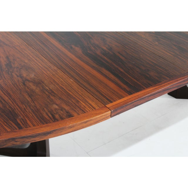 Dyrlund Vintage Danish Oval Extendable Dining Table from Dyrlund, 1960s For Sale - Image 4 of 9