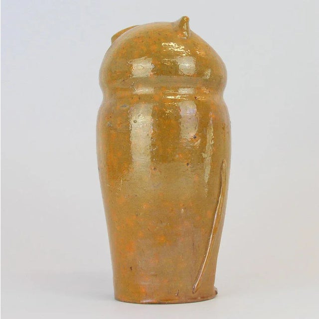 Rustic Ceramic Owl Candle Holder, 1950s For Sale - Image 3 of 6