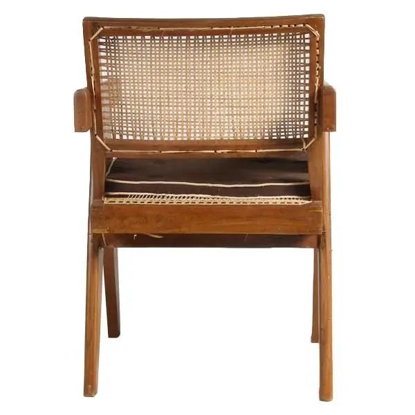 Mid-Century Modern 1950s Attributed to Pierre Jeanneret Teak Conference Chair From Chandigarh, India For Sale - Image 3 of 7