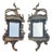 Early 2000s Chippendale Style Mirrored Wall Shelves - A Pair For Sale