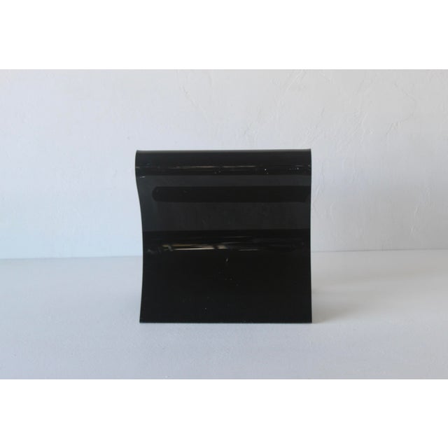Front for Kartell Style Black Lucite Acrylic Magazine Rack Vintage For Sale - Image 10 of 11