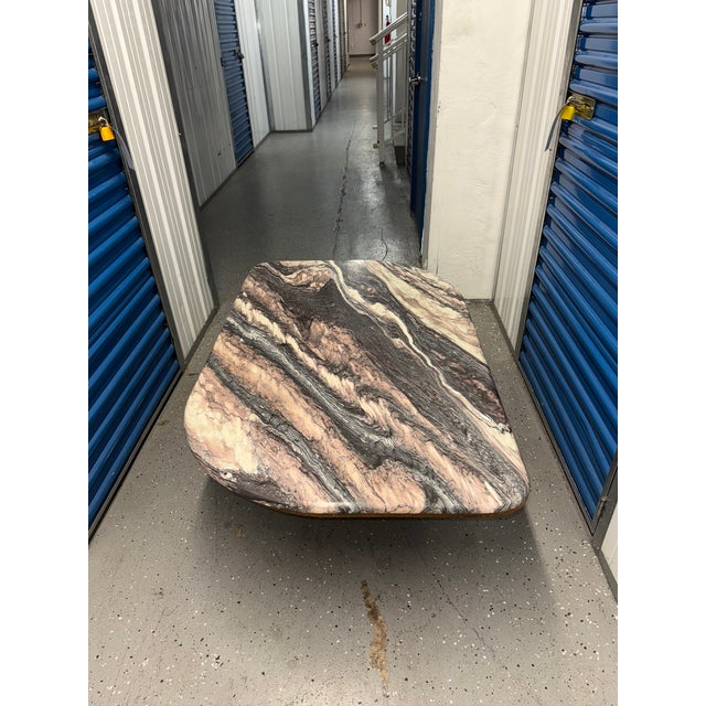 1970s Bendixen Cipollino Ondulato Rectangular Marble Coffee Table For Sale - Image 4 of 12
