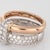 Metal 1.11ct Diamond Ring 2 Bands in One 14k Rose Gold Ring Sz 5.75 Estate Jewelry For Sale - Image 7 of 7