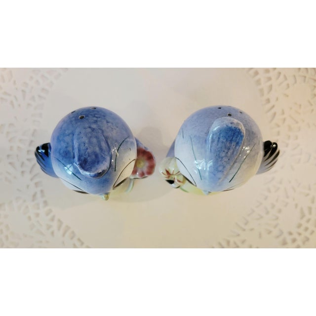 Vintage ENESCO Salt and Pepper Shakers, Anthropomorphic Bluebirds Made in Japan. Rare, hard to find set for your kitschy...