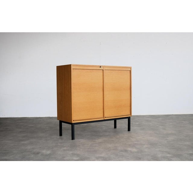 Wood Vintage Roller Shutter Filing Cabinet, Sweden, 1960s For Sale - Image 7 of 7