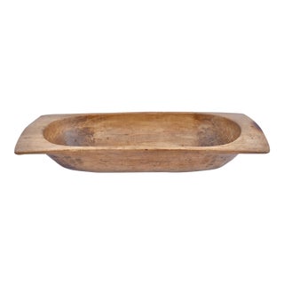 Hand-Hewn Fruitwood Trog or Dough Bowl, Circa 1930 For Sale