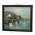 Coastal Vintage Mid-Century Coastal Harbor Painting With Lighthouse and Fishing Boats, Framed. For Sale - Image 3 of 10