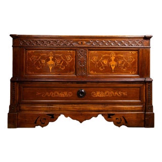 Emilian Sideboard in Cherry Wood with Inlays, Italy, 1800s For Sale