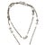 Mid-Century Modern 1970s Gucci Silver Interlocking Horse Bit Chain Necklace with Figa Fist Charm For Sale - Image 3 of 9