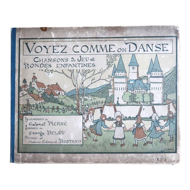 Antique French Illustrated Children's Music Book "Voyez Comme on Danse", Gabriel Pierné, c.1920 For Sale