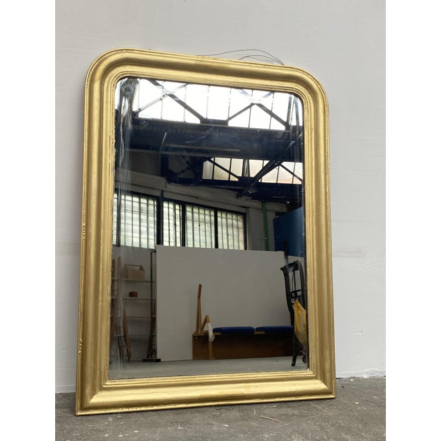 Louis Philippe Mirror in Stuccoed and Gilded Wood, 1800s, in Very Good conditions. Designed before 1890