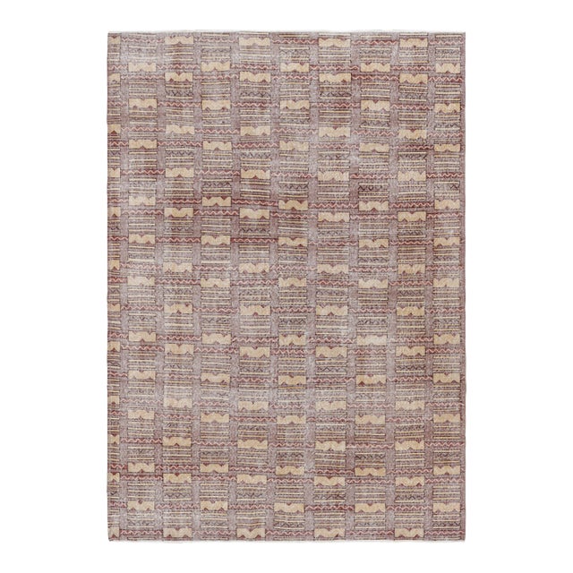 Vintage Turkish Distressed Rug With Geometric Patterns, From Rug & Kilim For Sale