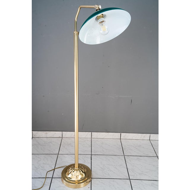 Adjustable Art Deco Floor Lamp with Original Green Shade, 1920s For Sale - Image 11 of 18