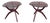 Pair of Mid Century Modern Forest Wilson Walnut and Glass Side Tables For Sale