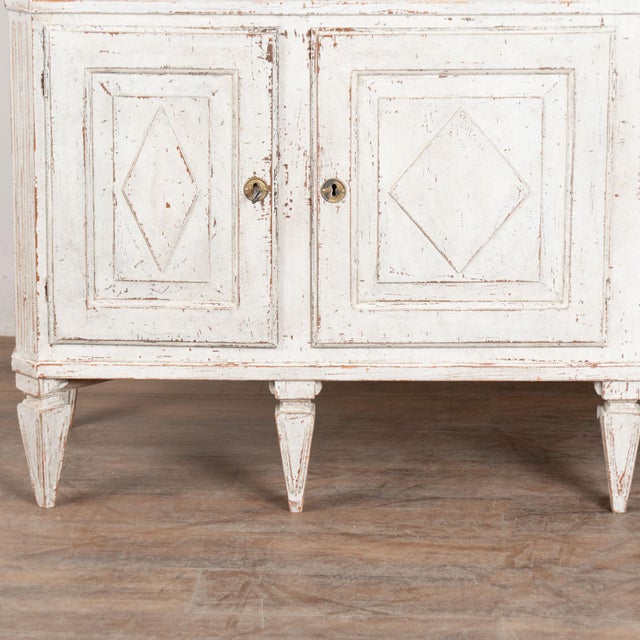 19th Century Swedish White Painted Pine Sideboard Buffet For Sale - Image 12 of 15