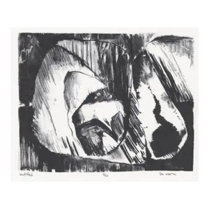 Lin Warren Abstract Expressionist Lithograph
