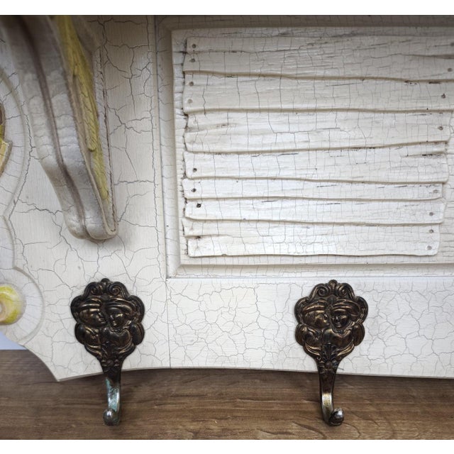Paint Vintage 6-Hook Wall Coat Rack For Sale - Image 7 of 11