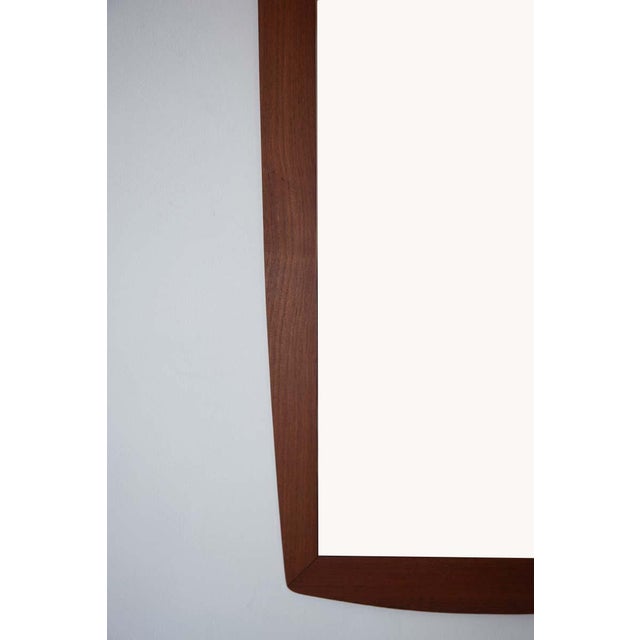 Long Vintage Danish Teak Wall Mirror, 1960s For Sale - Image 4 of 5