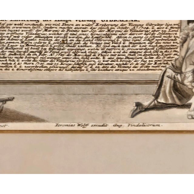 Hand-Colored Engraving, Battle of Gibraltar, Germany Circa 1720 For Sale - Image 9 of 11