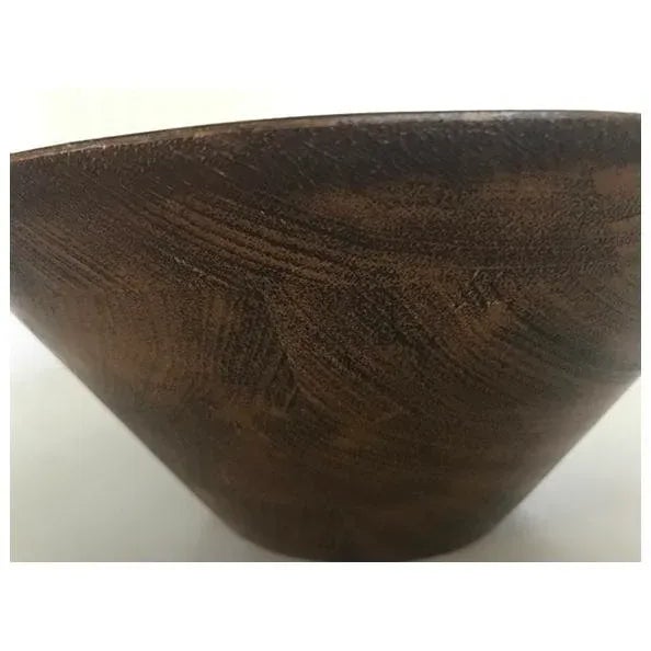 Mid-Century Modern Mid-Century Modern Faux Wood Salad Serving Bowl For Sale - Image 3 of 9