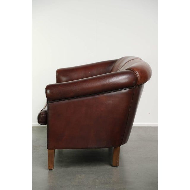 English Sheepskin 2-Seater Club Sofa For Sale - Image 4 of 14