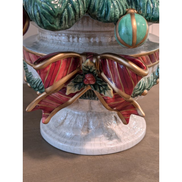 Fitz and Floyd Fitz & Floyd Classic Ceramic Cherub Holiday Christmas Xmas Tree Ornaments Non Lighted For Sale - Image 4 of 18