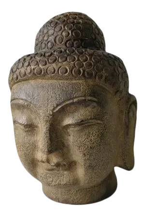 Hand Carved Stone Buddha Head