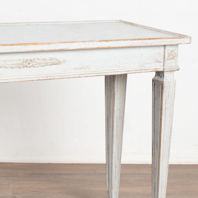 Early 20th Century Swedish White Gustavian Style Console Table For Sale - Image 13 of 14
