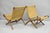 Vintage Mid Century Modern Woven Rope Folding Lounge Chairs - a Pair. Circa Mid 20th Century. Measurements: 30.5" H x 24"...