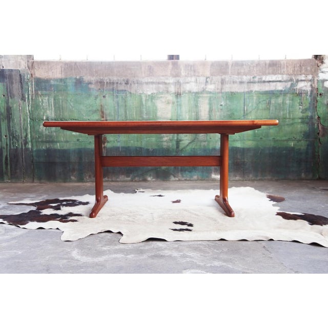 Vintage Danish Teak Dining Table and Chairs, 1970s, Set of 7 For Sale - Image 6 of 14