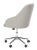 Adrianna Tufted Linen Chrome Leg Swivel Office Chair in Grey & Chrome For Sale - Image 4 of 8