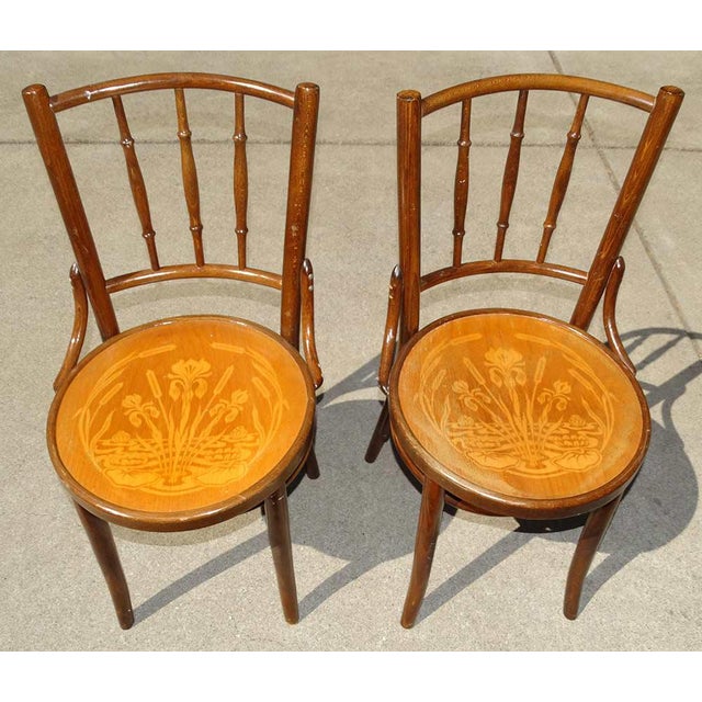 20th Century Romanian Bentwood Parlor Bistro Chairs a Pair Chairish