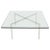 Square Glass top Stainless Steel Base Barcelona Coffee Table Bauhaus Style For Sale - Image 13 of 13