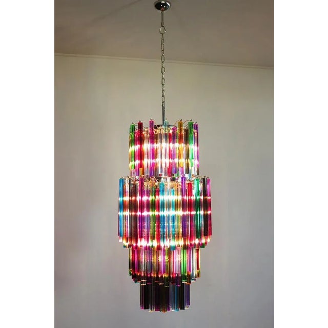Multicolor Murano Chandelier, 1990s For Sale - Image 10 of 13