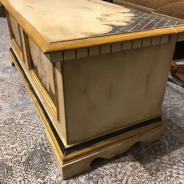 1990s Vintage Italian Hand Painted Trunk For Sale - Image 10 of 10