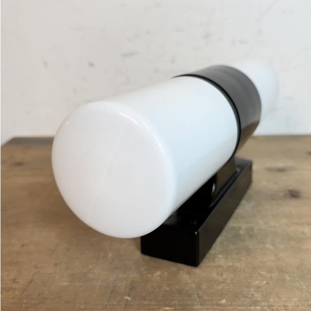 Plastic Industrial Brown Bakelite and Milk Glass Wall Light from Elektrosvit, 1960s For Sale - Image 7 of 14