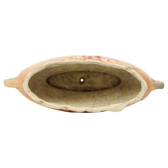 Cream Art Nouveau Majolica Planter by Gustave De Bruyn, 1890s For Sale - Image 8 of 14