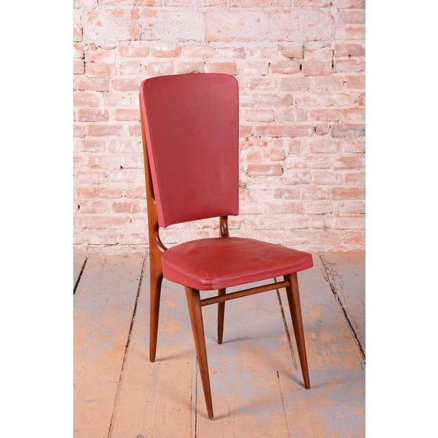 Brown Vintage French Art Deco Chairs by Jules Leleu for Stella, 1940s, Set of 6 For Sale - Image 8 of 15