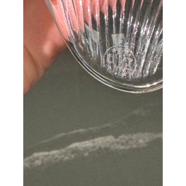 Glass Mid 20th Century Baccarat Crystal Shell Dish – Clear Ribbed Scallop Trinket Bowl – France For Sale - Image 7 of 7