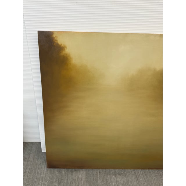 Aondrea Maynard Evening's Gold Oil on Wood Painting, Original For Sale - Image 4 of 12