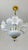 Vintage Italian White Murano Styled Calla Lilly Chandelier Brass Lighting 1970s For Sale - Image 10 of 17