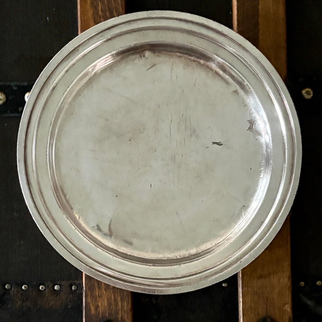 Antique Silver Plate Platter Diplomat Hotel Miami 10” For Sale - Image 9 of 12