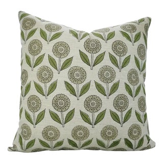 Fabdivine Handmade Block Print Decorative Cushion Cover 22x22 Inch Genda Pushp For Sale