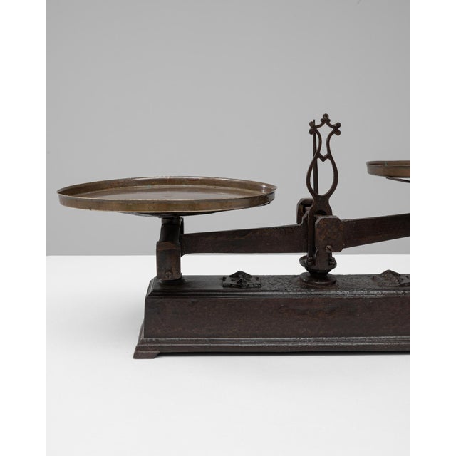 Metal 19th Century French Iron & Brass Scale For Sale - Image 7 of 18