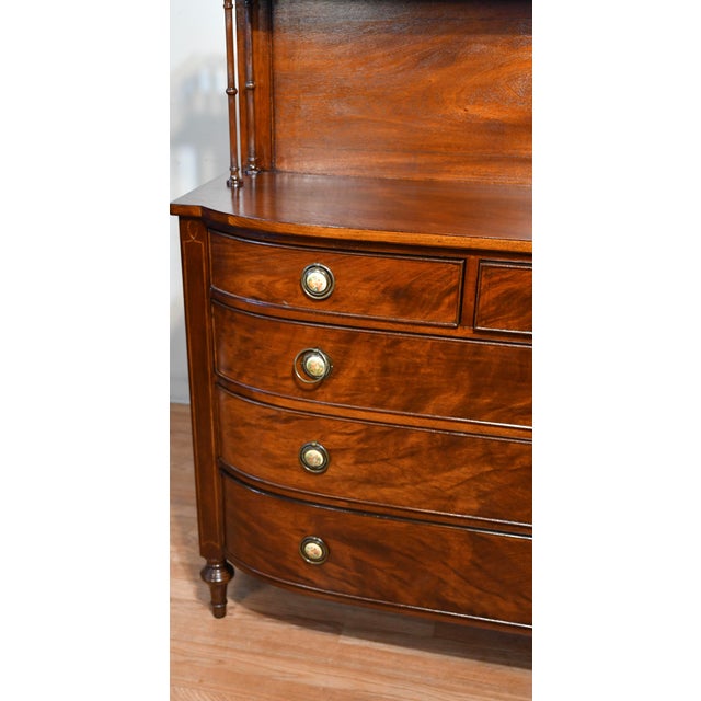 1920s Antique Sohan Ny English Sheraton Solid Mahogany Server / Buffet For Sale - Image 10 of 18