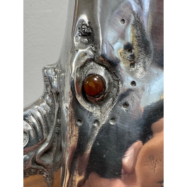 Chrome Vintage Arthur Court Cast Aluminum Marlin Pitcher, 1977 For Sale - Image 8 of 10